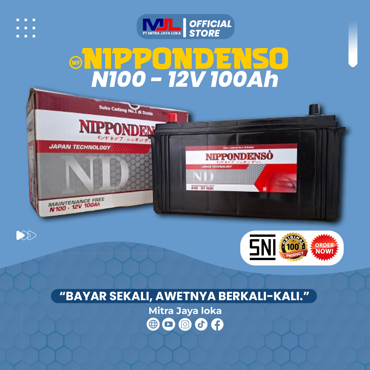 NIPPONDENSO 100AH 12V